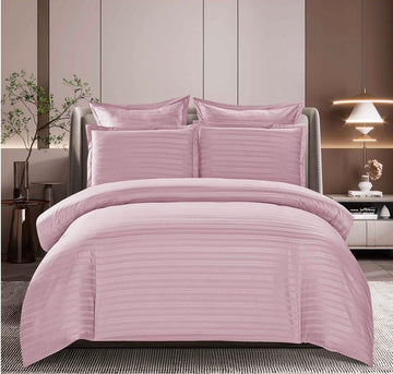 Lenjerie de Pat Damasc | 6 Piese, Cearceaf cu Elastic | 180x200x25 cm | 0213