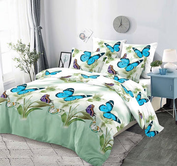 Lenjerie de Pat Finet Single | 4 Piese | 140x200 cm | Cearceaf cu Elastic | 0094