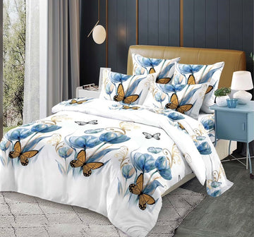 Lenjerie de Pat Finet Single | 4 Piese | 140x200 cm | Cearceaf cu Elastic | 0104