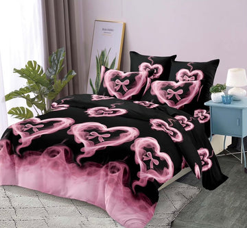 Lenjerie de Pat Finet Single | 4 Piese | 140x200 cm | Cearceaf cu Elastic | 0103