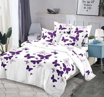Lenjerie de Pat Finet Single | 4 Piese | 140x200 cm | Cearceaf cu Elastic | 0100