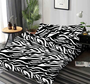 Lenjerie de Pat Finet Single | 4 Piese | 140x200 cm | Cearceaf cu Elastic | 0089
