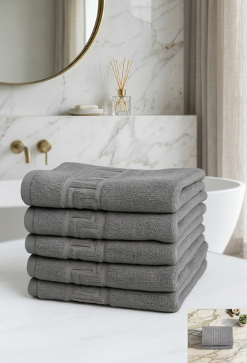 Set 5 Prosoape Baie Hoteliere Greek | 100% Bumbac Turcesc | 500 g/mp, 5x50x90 cm | 0014