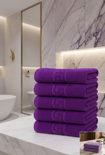 Set 5 Prosoape Baie Hoteliere Greek | 100% Bumbac Turcesc | 500 g/mp, 5x50x90 cm | 0015