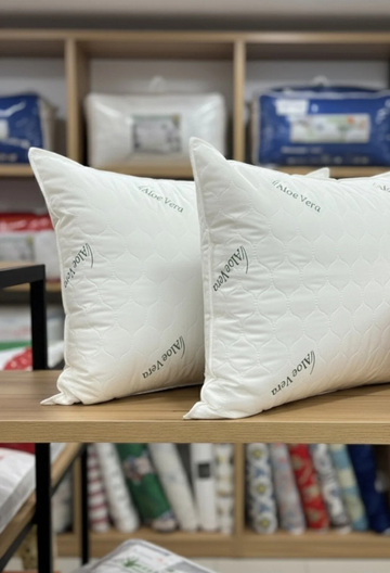 Set 2 Perne Antialergice | 50x70 cm | Țesătură Trată cu Aloe Vera | 0055