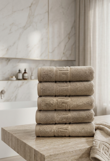Set 5 Prosoape Baie Hoteliere Greek | 100% Bumbac Turcesc | 500 g/mp, 5x50x90 cm | 0003