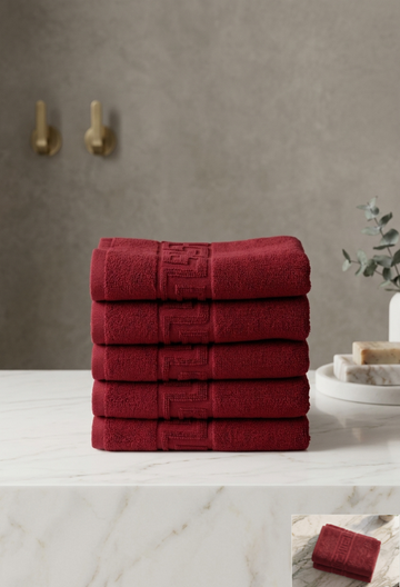 Set 5 Prosoape Baie Hoteliere Greek | 100% Bumbac Turcesc | 500 g/mp, 5x50x90 cm | 0012