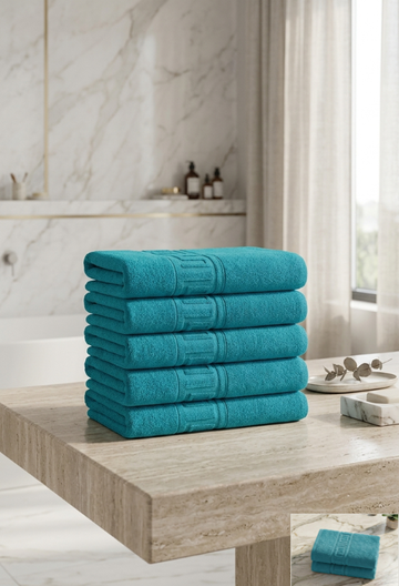 Set 5 Prosoape Baie Hoteliere Greek | 100% Bumbac Turcesc | 500 g/mp, 5x50x90 cm | 0007