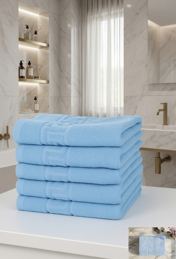 Set 5 Prosoape Baie Hoteliere Greek | 100% Bumbac Turcesc | 500 g/mp, 5x50x90 cm | 0011