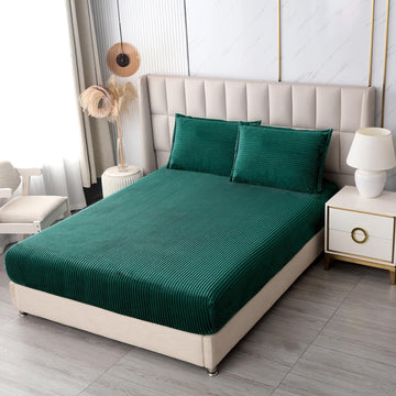 Husă de Pat cu Elastic 180x200x20 cm + 2 Fețe de Pernă 50x70 cm | Material Cocolino | 0080