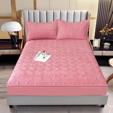 Husă de Pat din Catifea Tip Topper | 140x200 cm + 2 Fețe de Pernă | 0224