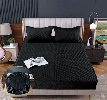Husă de Pat din Catifea Tip Topper | 160x200 cm + 2 Fețe de Pernă | 0243