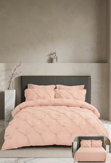 Lenjerie de Pat Premium | 6 Piese | cu Pliuri și Nasturi | 230x250 cm, Fără Elastic | 0069