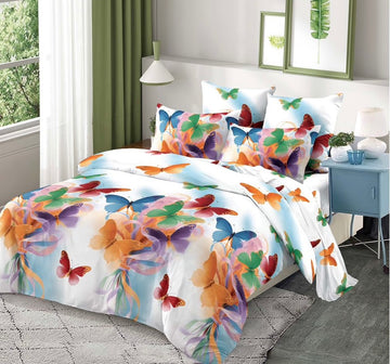 Lenjerie de Pat Finet Single | 4 Piese | 140x200 cm | Cearceaf cu Elastic | 0106