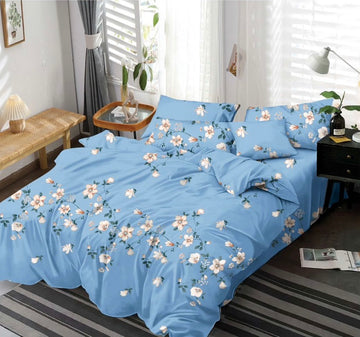 Lenjerie de Pat Finet Single | 4 Piese | 140x200 cm | Cearceaf cu Elastic | 0095