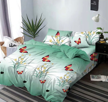Lenjerie de Pat Finet Single | 4 Piese | 140x200 cm | Cearceaf cu Elastic | 0096