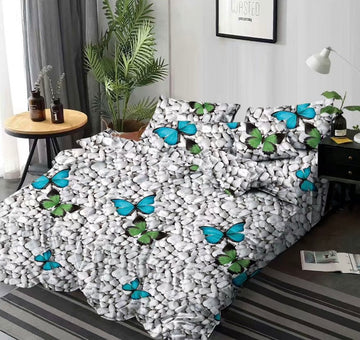 Lenjerie de Pat Finet Single | 4 Piese | 140x200 cm | Cearceaf cu Elastic | 0099
