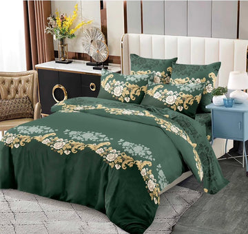 Lenjerie de Pat Finet Single | 4 Piese | 140x200 cm | Cearceaf cu Elastic | 0093