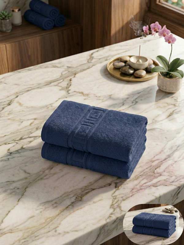 Set 2 Prosoape Baie Hoteliere Greek | 100% Bumbac Turcesc | 500 g/mp | 70x140 cm | 0030