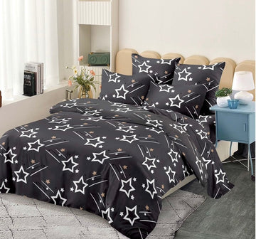 Lenjerie de Pat Finet Single | 4 Piese | 140x200 cm | Cearceaf cu Elastic | 0101