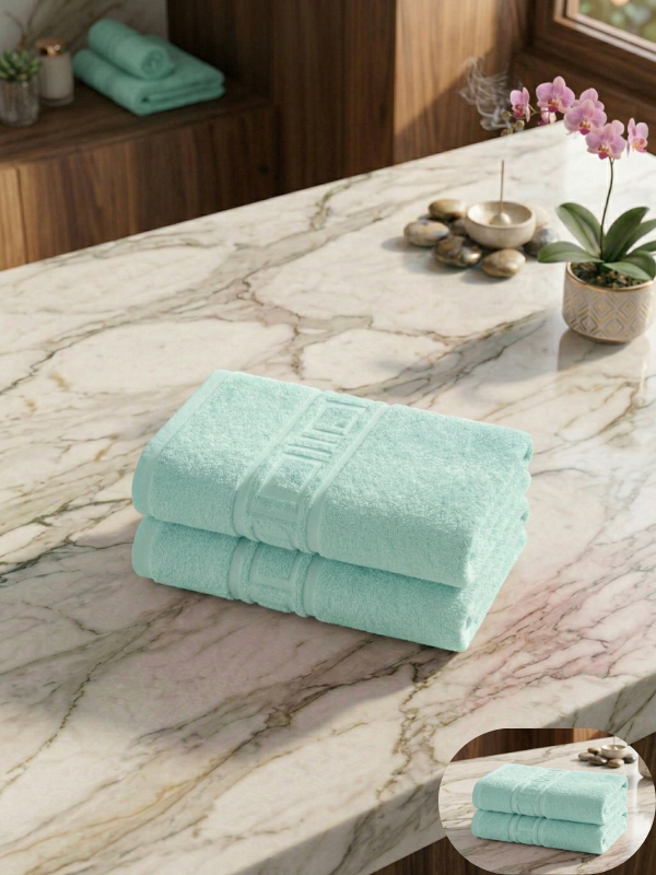 Set 2 Prosoape Baie Hoteliere Greek | 100% Bumbac Turcesc | 500 g/mp | 70x140 cm | 0031
