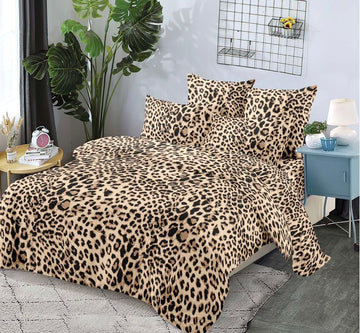 Lenjerie de Pat Finet Single | 4 Piese | 140x200 cm | Cearceaf cu Elastic | 0091