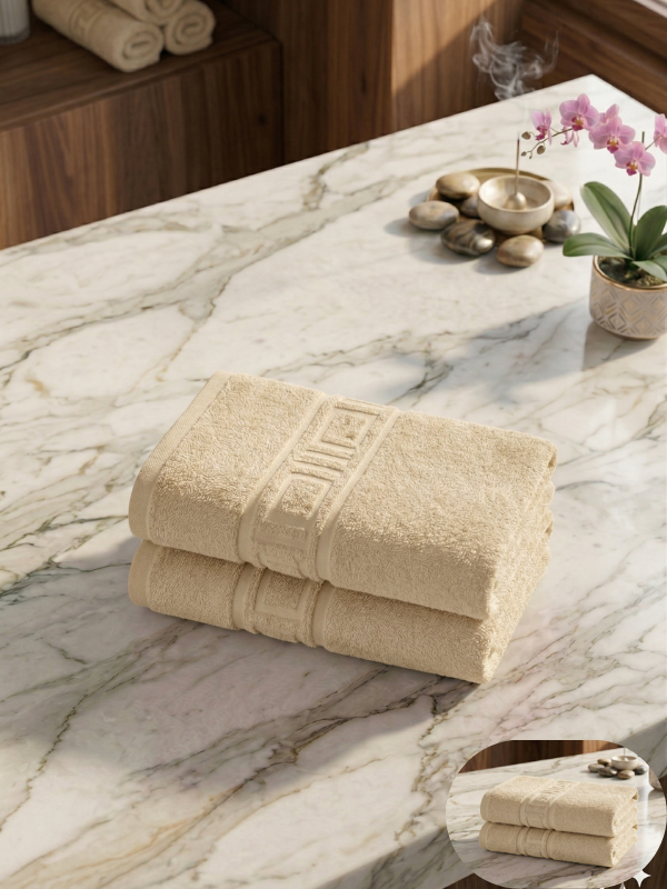 Set 2 Prosoape Baie Hoteliere Greek | 100% Bumbac Turcesc | 500 g/mp | 70x140 cm | 0032