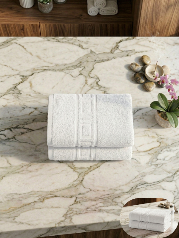 Set 2 Prosoape Baie Hoteliere Greek | 100% Bumbac Turcesc | 500 g/mp | 70x140 cm | 0033