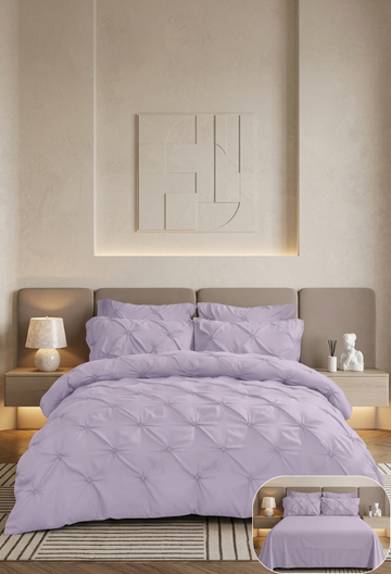 Lenjerie de Pat Premium | 6 Piese | cu Pliuri și Nasturi | 230x250 cm, Fără Elastic | 0068