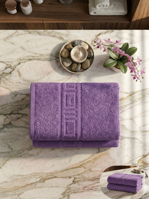 Set 2 Prosoape Baie Hoteliere Greek | 100% Bumbac Turcesc | 500 g/mp | 70x140 cm | 0037