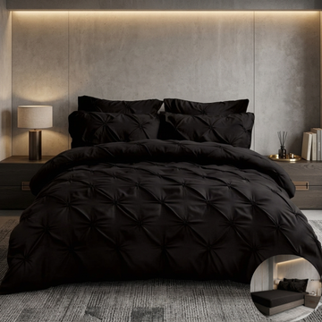 Lenjerie de Pat Premium | 6 Piese | cu Pliuri și Nasturi | 230x250 cm, Fără Elastic | 0061