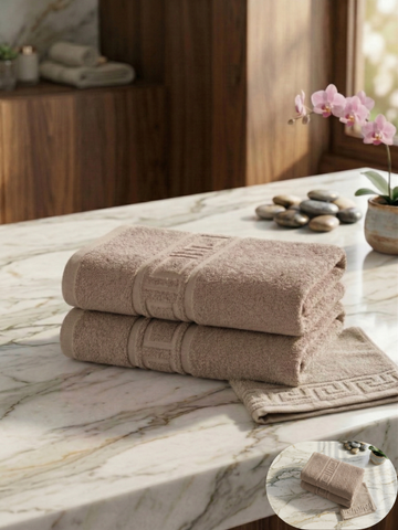 Set 2 Prosoape Baie Hoteliere Greek | 100% Bumbac Turcesc | 500 g/mp | 70x140 cm | 0036