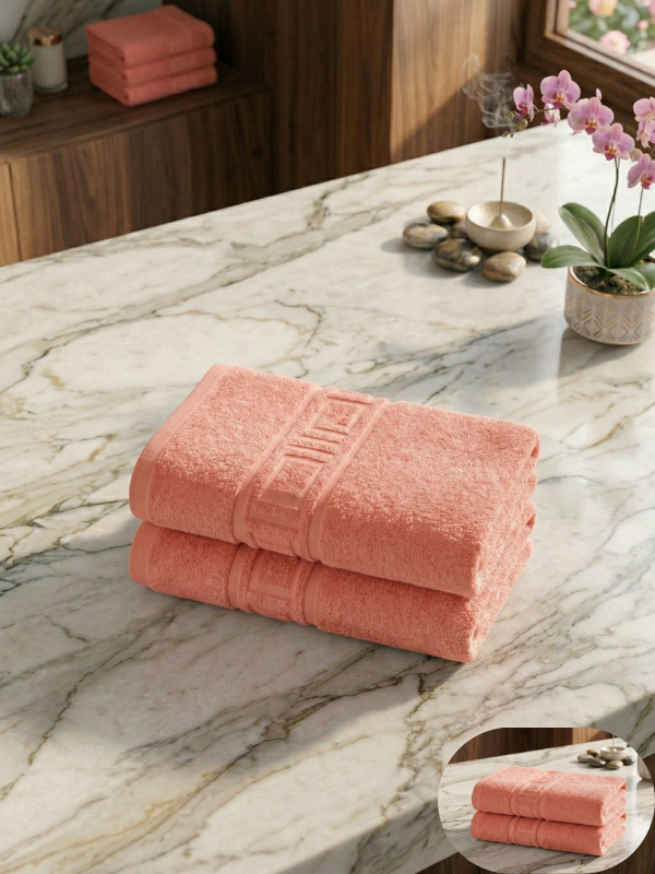 Set 2 Prosoape Baie Hoteliere Greek | 100% Bumbac Turcesc | 500 g/mp | 70x140 cm | 0039