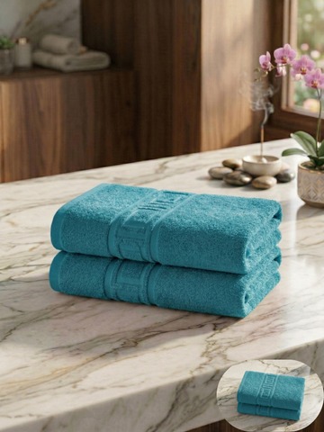 Set 2 Prosoape Baie Hoteliere Greek | 100% Bumbac Turcesc | 500 g/mp | 70x140 cm | 0040