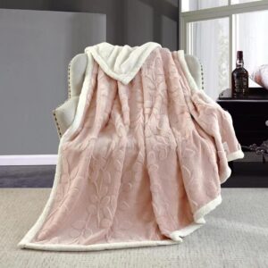 Pătură Cocolino 200x230 cm cu blăniță – Pufoasă, Călduroasă, pentru Pat Dublu - Roz