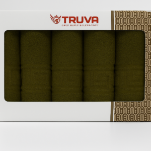 Set 4 Prosoape Greek – 100% Bumbac, 500 g/mp, 2x70x140 cm + 2x50x90 cm - Kaki