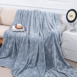 Pătură Pufoasă 200x220 cm – Călduroasă și Confortabilă pentru Pat Dublu - Gri Deschis