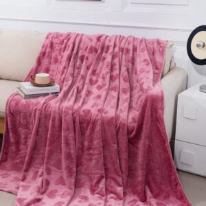 Pătură Pufoasă 200x220 cm – Călduroasă și Confortabilă pentru Pat Dublu - Roz