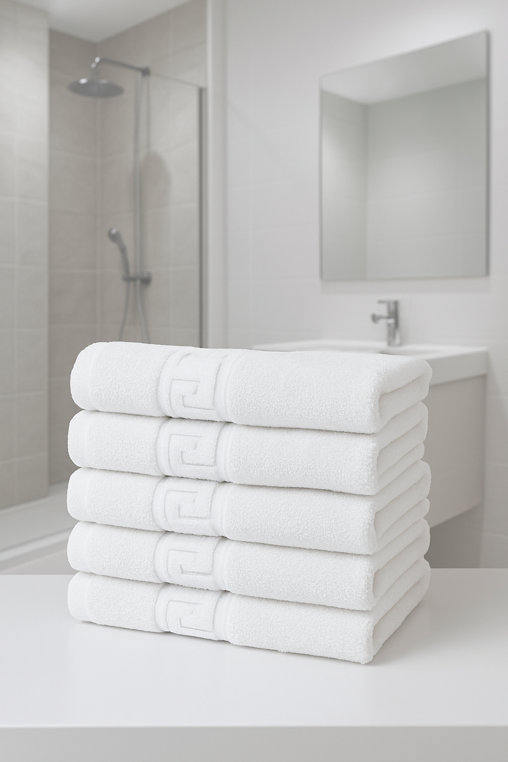 Set 5 Prosoape Greek - Bumbac 100%, 500 g/mp, 5x 50x90