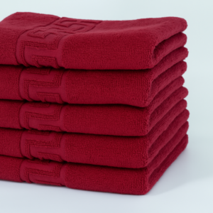 Set 5 Prosoape Greek - Bumbac 100%, 500 g/mp, 5x 50x90 - Burgundia