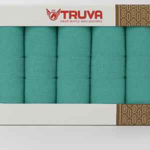 Set 4 Prosoape Greek – 100% Bumbac, 500 g/mp, 2x70x140 cm + 2x50x90 cm - Verde Mentă