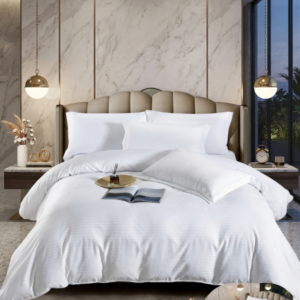 Set Lenjerie de Pat Tip Hotel, 6 Piese, Microfibră Premium Damasc